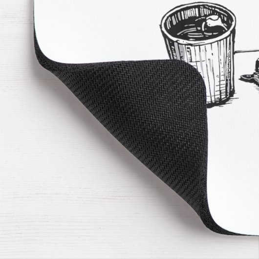 Trashed Panda Funny Drunk Racoon マウスパッド (コーナー)