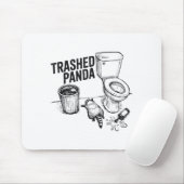 Trashed Panda Funny Drunk Racoon  マウスパッド (マウス)