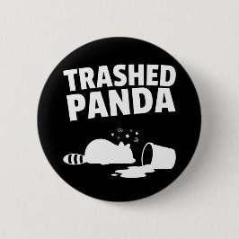 Trashed Panda Funny Drunk Racoon 缶バッジ