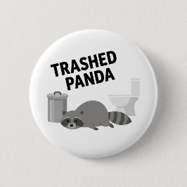 Trashed Panda Funny Drunk Racoon 缶バッジ