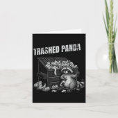 Trashed Panda Funny Drunk Racoon Cool Animals Grap カード (正面)