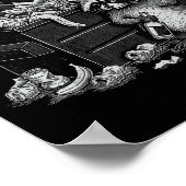 Trashed Panda Funny Drunk Racoon Cool Animals Grap ポスター (角)