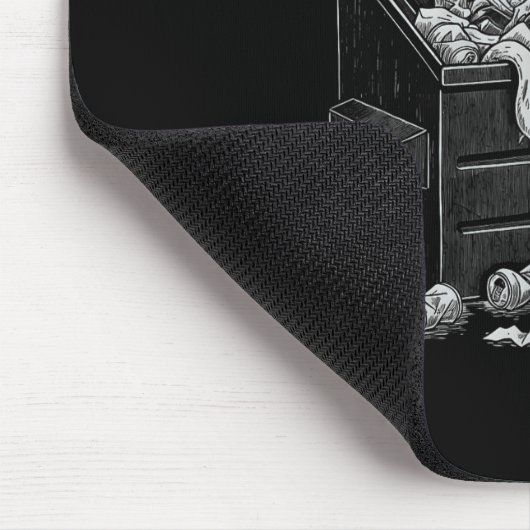 Trashed Panda Funny Drunk Racoon Cool Animals Grap マウスパッド (コーナー)