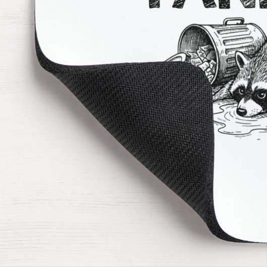 Trashed Panda Funny Drunk Racoon Gets Drunk Meme F マウスパッド (コーナー)