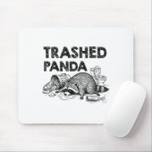 Trashed Panda Funny Drunk Racoon Gets Drunk Meme F マウスパッド (マウス)