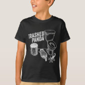 Trashed Panda Funny Drunk Racoon  Tシャツ (正面)