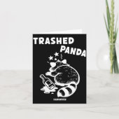 Trashed Panda Hangover Social Media Crazy Drunk Ra カード (正面)
