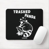 Trashed Panda Hangover Social Media Crazy Drunk Ra マウスパッド (マウス)