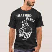 Trashed Panda Hangover Social Media Crazy Drunk Ra Tシャツ (正面)