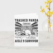 Trashed Panda Liquore Funny Hangover Crazy Drunk R カード (黄色い花)