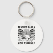 Trashed Panda Liquore Funny Hangover Crazy Drunk R キーホルダー (正面)