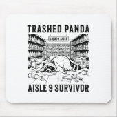 Trashed Panda Liquore Funny Hangover Crazy Drunk R マウスパッド (正面)