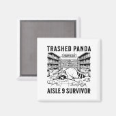 Trashed Panda Liquore Funny Hangover Crazy Drunk R マグネット (正面/裏面)