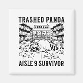 Trashed Panda Liquore Funny Hangover Crazy Drunk R マグネット (正面)