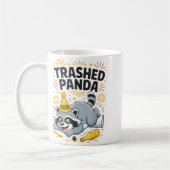 Trashed Panda New Year 2026 Funny Drunk Raccoon  コーヒーマグカップ (左)