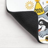 Trashed Panda New Year 2026 Funny Drunk Raccoon マウスパッド (コーナー)