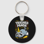 Trashed Panda New Year 2026 Funny Raccoon Design  キーホルダー (正面)