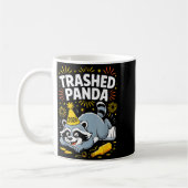 Trashed Panda New Year 2026 Funny Raccoon Design  コーヒーマグカップ (左)