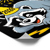 Trashed Panda New Year 2026 Funny Raccoon Design  ポスター (角)