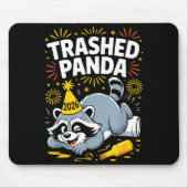 Trashed Panda New Year 2026 Funny Raccoon Design  マウスパッド (正面)