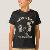 Trashed Panda New Year Resolution Funny Drunk Racc Tシャツ (正面)