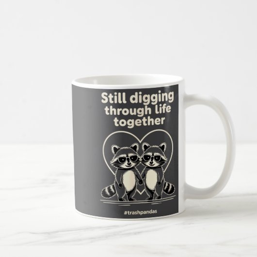 Trashpandas Couples Matching Valentines Day Annive コーヒーマグカップ (右)