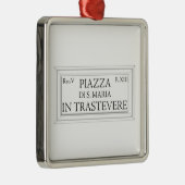 Trastevereのローマの道路標識の広場サンタマリア メタルオーナメント (右)