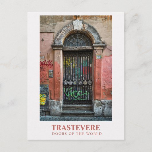 Trastevere, Doors of the World, Travel Postcards ポストカード (正面)