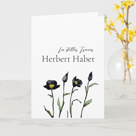 Trauerkarte floral カード (黄色い花)