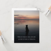 Trauerkarte Hund, flache Karte カード (正面/裏面インサイチュ)