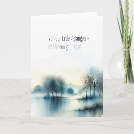 Trauerkarte "im Herzen geblieben" カード (正面)
