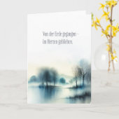 Trauerkarte "im Herzen geblieben" カード (黄色い花)