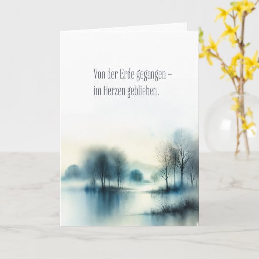 Trauerkarte "im Herzen geblieben" カード (黄色い花)