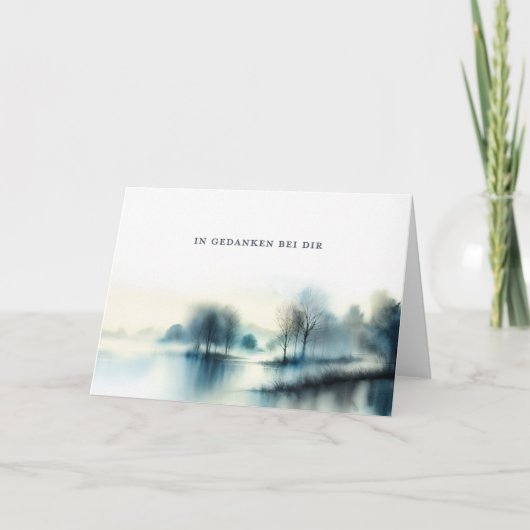 Trauerkarte "In Gedanken bei dir"  カード (正面)