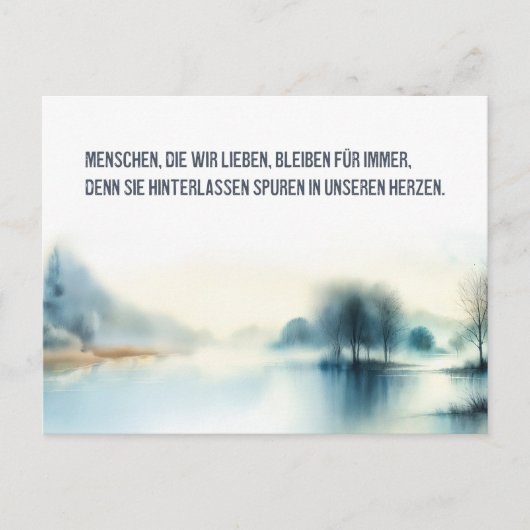 Trauerkarte "Menschen, die wir lieben" ポストカード (正面)