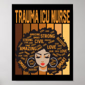 Trauma Icu Nurse Powerful Black History Month Blac ポスター (正面)