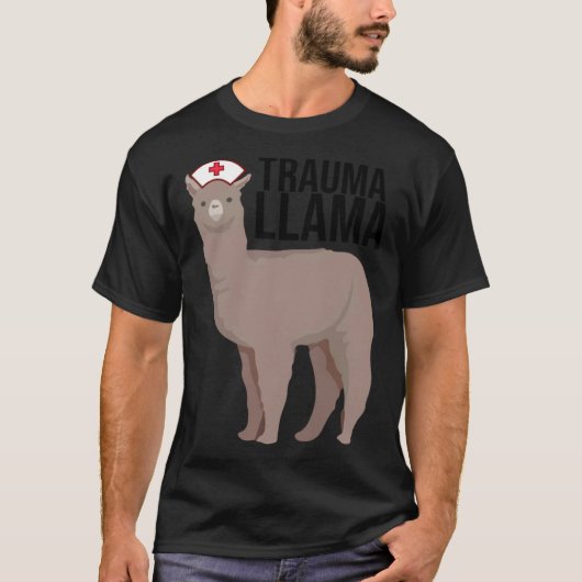 Trauma Llama   Nurse Alpaca Llama Tシャツ (正面)