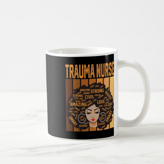 Trauma Nurse Powerful Black History Month Black Pr コーヒーマグカップ (右)