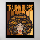 Trauma Nurse Powerful Black History Month Black Pr ポスター (正面)