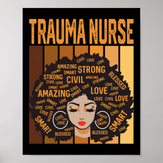 Trauma Nurse Powerful Black History Month Black Pr ポスター
