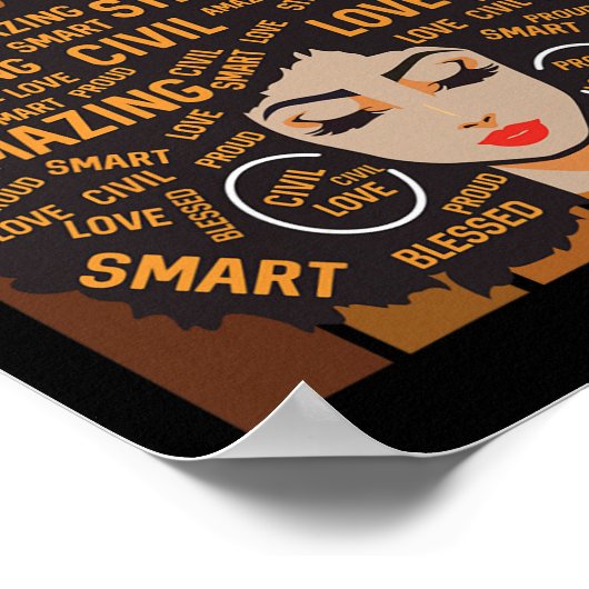 Trauma Recovery Coach Powerful Black History Month ポスター (角)