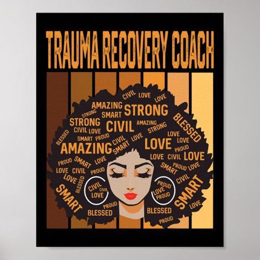 Trauma Recovery Coach Powerful Black History Month ポスター (正面)