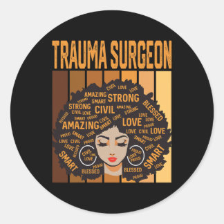 Trauma Surgeon Powerful Black History Month Black  ラウンドシール