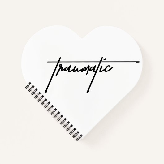 「Traumatic」ヒーリング強度エンパワーメント引用文 ノートブック (正面)
