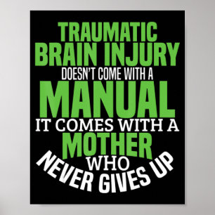 Traumatic Brain Injury Awareness T Shirt TBI Aware ポスター