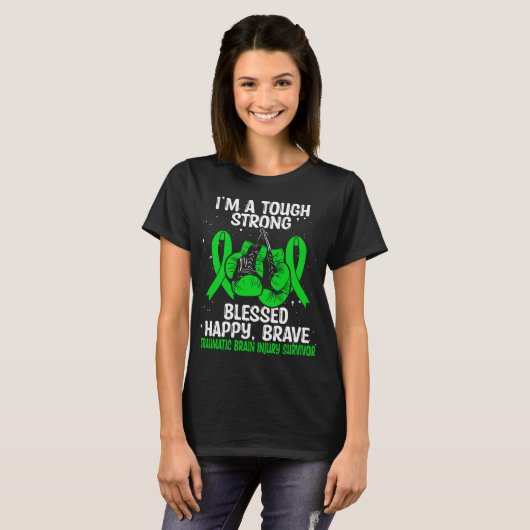 Traumatic Brain Injury Awareness TBI Survivor Tシャツ (正面フル)