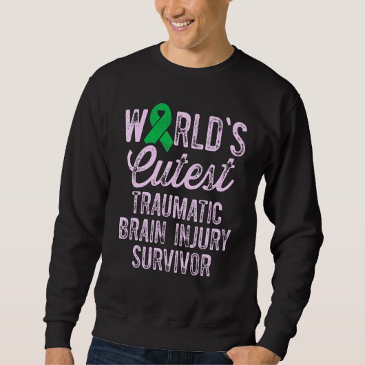 Traumatic Brain Injury Survivor Cutest TBI Warrior スウェットシャツ (正面)