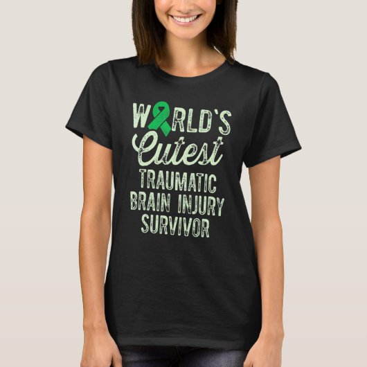 Traumatic Brain Injury Survivor Cutest TBI Warrior Tシャツ (正面)