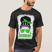 Traumatic Brain Injury Warrior For Afro Women TBI  Tシャツ (正面)