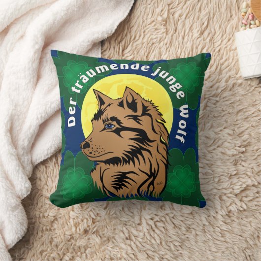 träumender Wolfswelpe クッション (ブランケット)